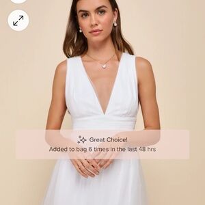 Heavenly Hues White Tulle Sleeveless Mini Dress